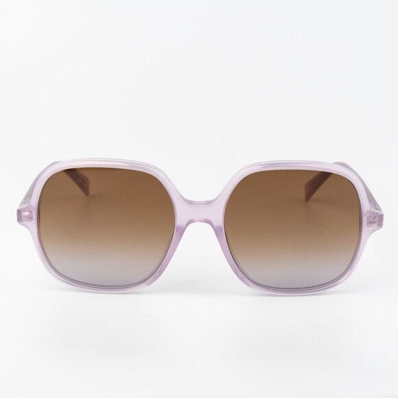 NEW Celine CL40244U 78F CELINE THIN Opal Lilac Brown Women Geometric Sunglasses - Picture 3 of 11